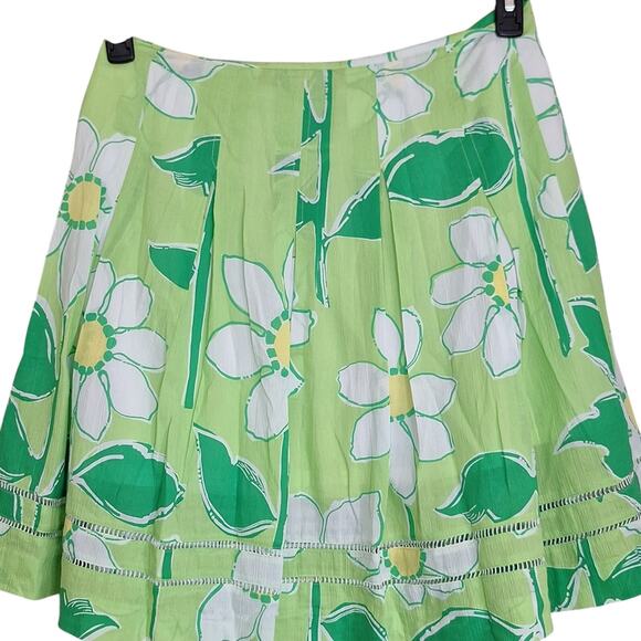 Lilly Pulitzer Fresh Air Green Floral Camille Wrap Skirt - Picture 6 of 8